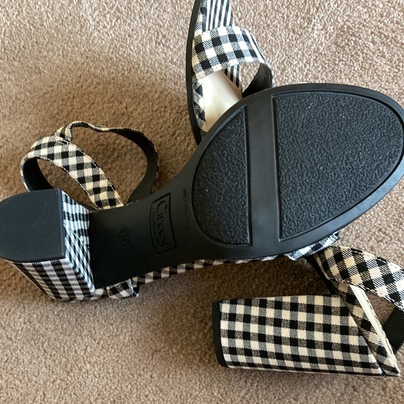 NWOT Sam Edelman Black & White Heeled Sandals Size 10 - Picture 6 of 8